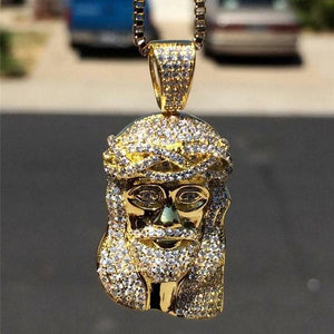 Ожерелье-цепочка из нержавеющей стали Jesus Piece Iced Out