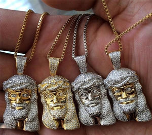 Ожерелье-цепочка из нержавеющей стали Jesus Piece Iced Out