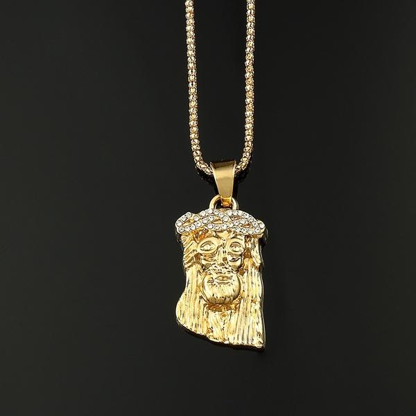 Iced Crown Jesus Piece 24K Gold Plated