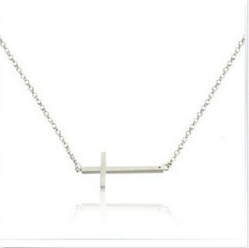 Tiny Horizontal Sideways Cross Choker YYC