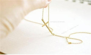 Tiny Horizontal Sideways Cross Choker YYC