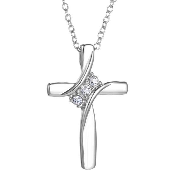 Crystal Religious cross Necklace Pendant Lovers Gift