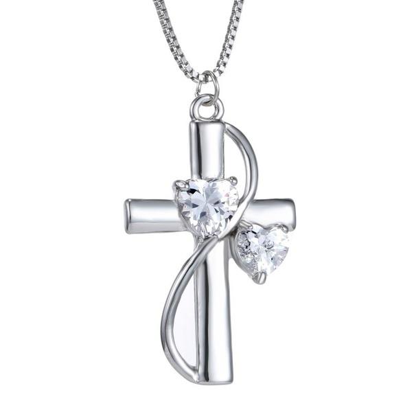 Crystal Religious cross Necklace Pendant Lovers Gift