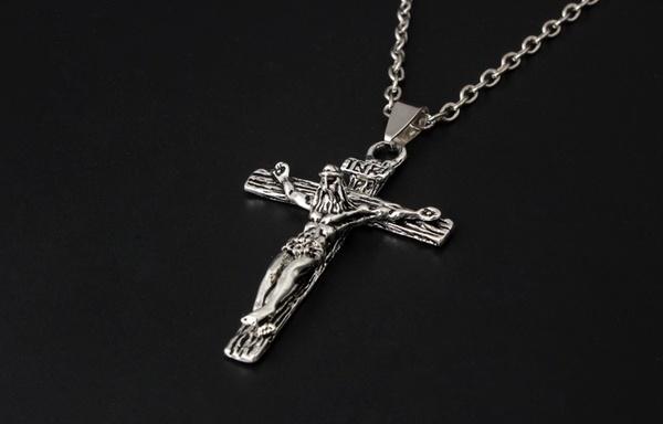 Detailed Christian Gold/Silver Plated Steel Crux