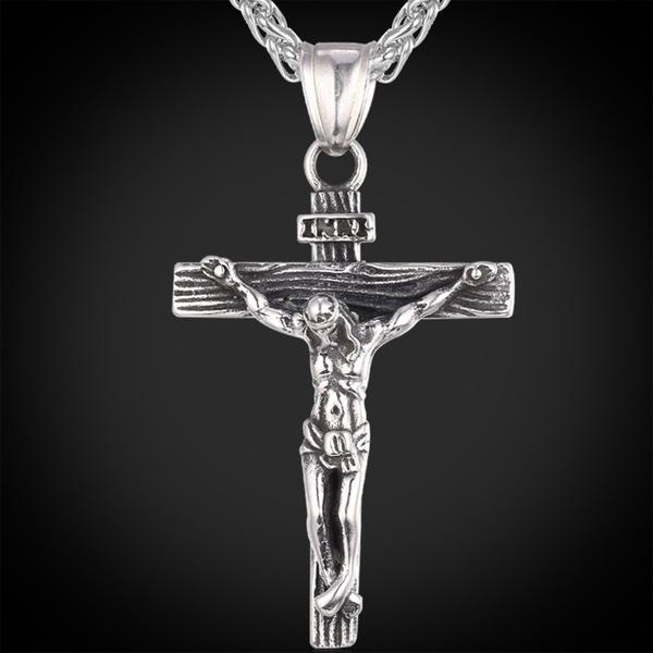 Detailed Christian Gold/Silver Plated Steel Crux