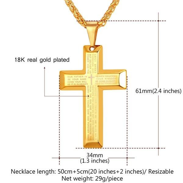 English Bible Lord's Prayer Necklace