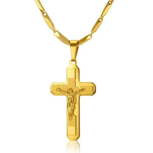 Unique Chain Crucifix Steel Cross