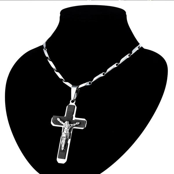 Unique Chain Crucifix Steel Cross