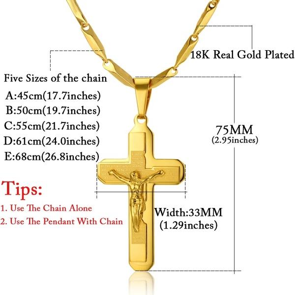 Unique Chain Crucifix Steel Cross