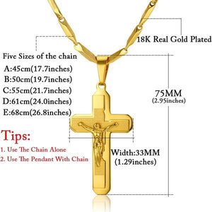 Unique Chain Crucifix Steel Cross