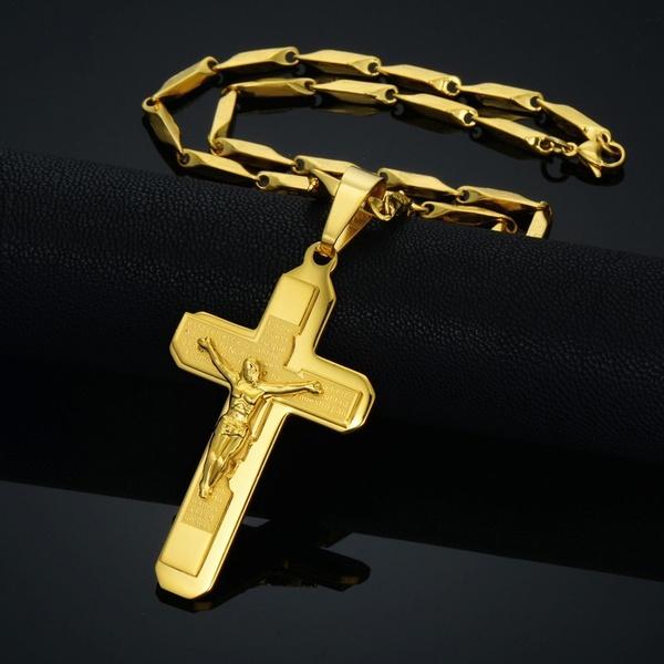 Unique Chain Crucifix Steel Cross