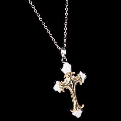 Color Christian Cross Pendant Necklace