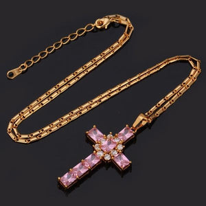 Girls Crystal Pendant Platinum or 18K Gold