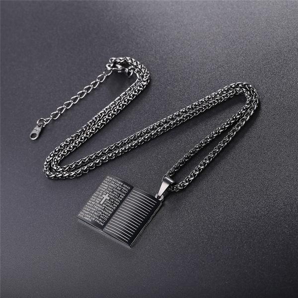 Fashion Stainless Steel Bible Lords Prayer Book