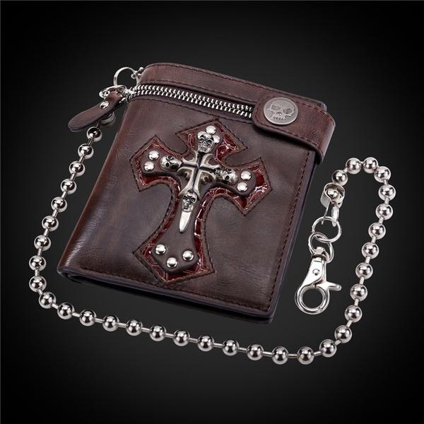 Cross Design Billfold Card Holder Money Organizer