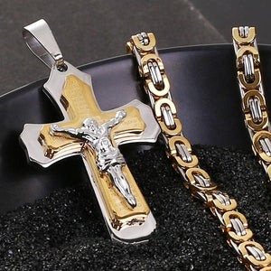 Jewelry Mens Stainless Steel Christ Jesus Cross