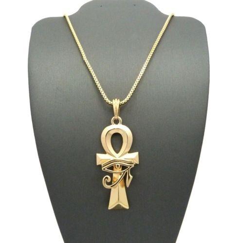 LARGE EGYPTIAN ANKH CROSS PENDANT NECKLACE