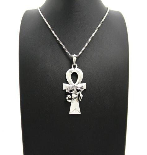 LARGE EGYPTIAN ANKH CROSS PENDANT NECKLACE