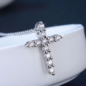 Vintage Flash Zircon Diamond Cross