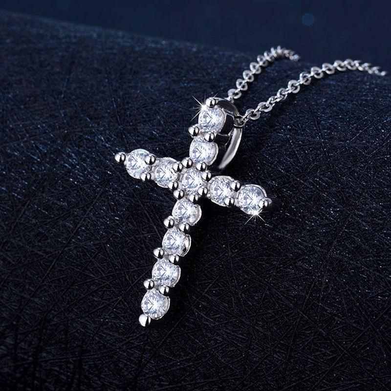 Vintage Flash Zircon Diamond Cross