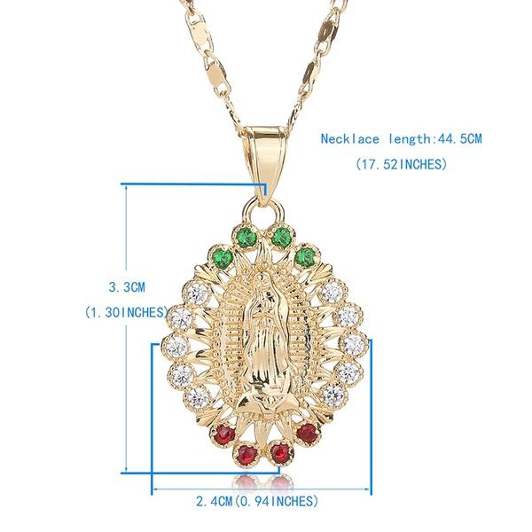 RGW Virgin Mary Pendant Necklace