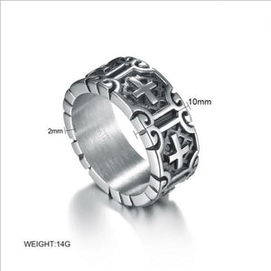 Cross Men's Stainless Steel Ring