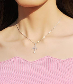 Cross Pendant Choker Necklace for Couples