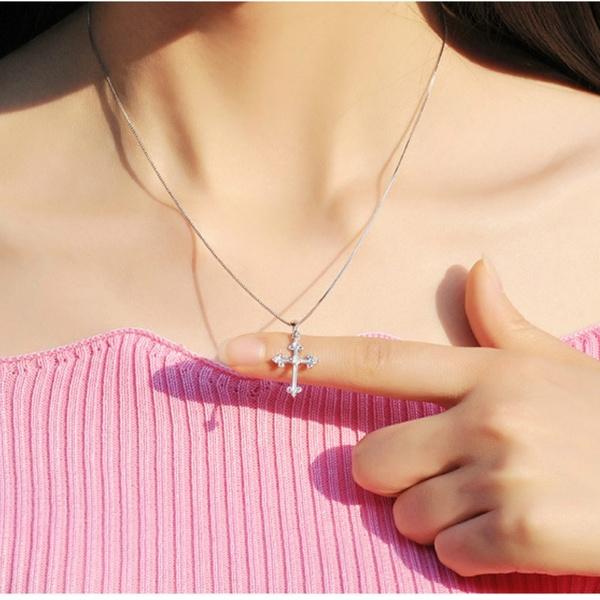 Cross Pendant Choker Necklace for Couples