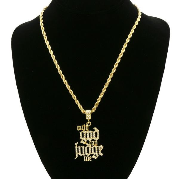 Only God Can Judge Me Pendant Rope Chain Necklace