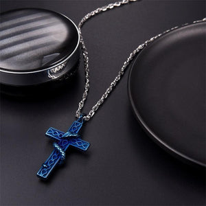 Gothic Snake Cross Pendant Cool Christian Gift