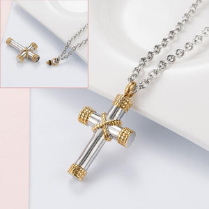 Memorial Ashes Urn Cross Pendant