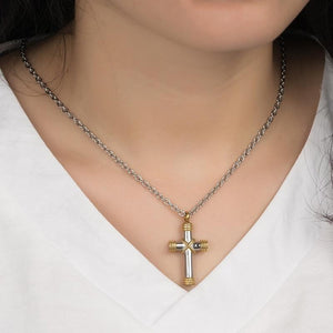 Memorial Ashes Urn Cross Pendant