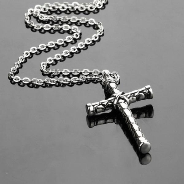 Fashion Cross Silver Necklace Jewelry