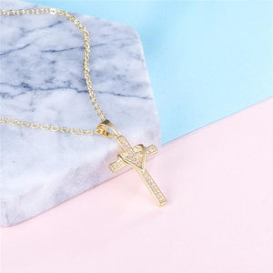 New Classic Love Cross Necklace 18K Gold Necklace