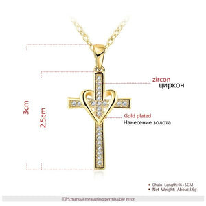 New Classic Love Cross Necklace 18K Gold Necklace