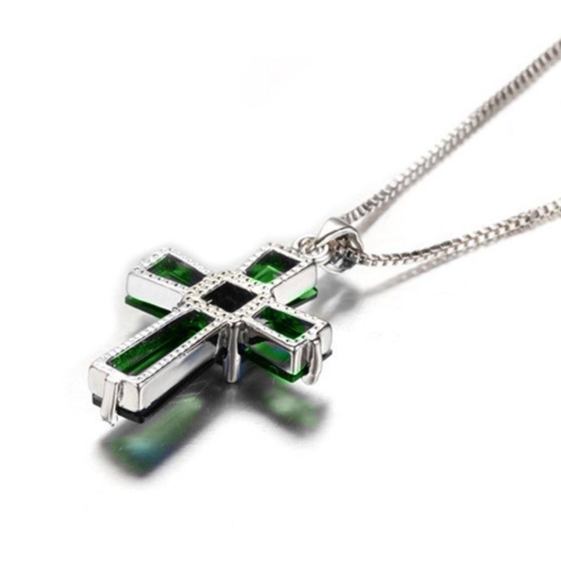 Emerald & Silver Christian Charm