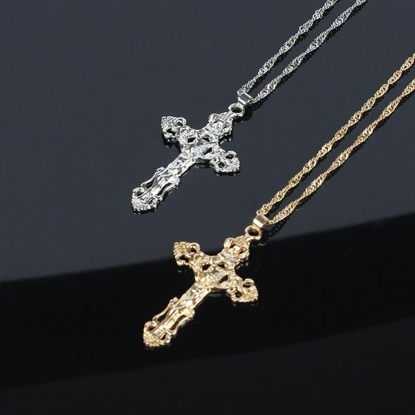 Snail Link Chain Cross Necklace Fashion