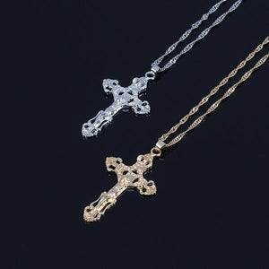 Snail Link Chain Cross Necklace Fashion