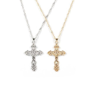 Snail Link Chain Cross Necklace Fashion