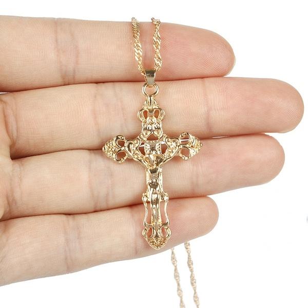 Snail Link Chain Cross Necklace Fashion