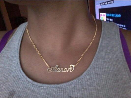 Personalized Custom Any Name Choker Necklace 18K Gold Plated