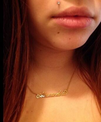 Personalized Custom Any Name Choker Necklace 18K Gold Plated