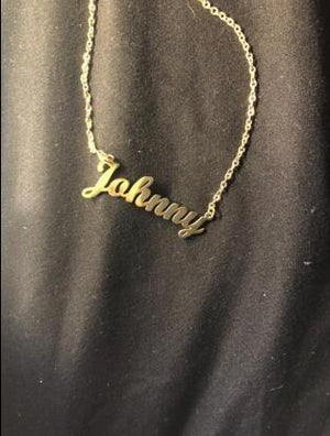 Personalized Custom Any Name Choker Necklace 18K Gold Plated