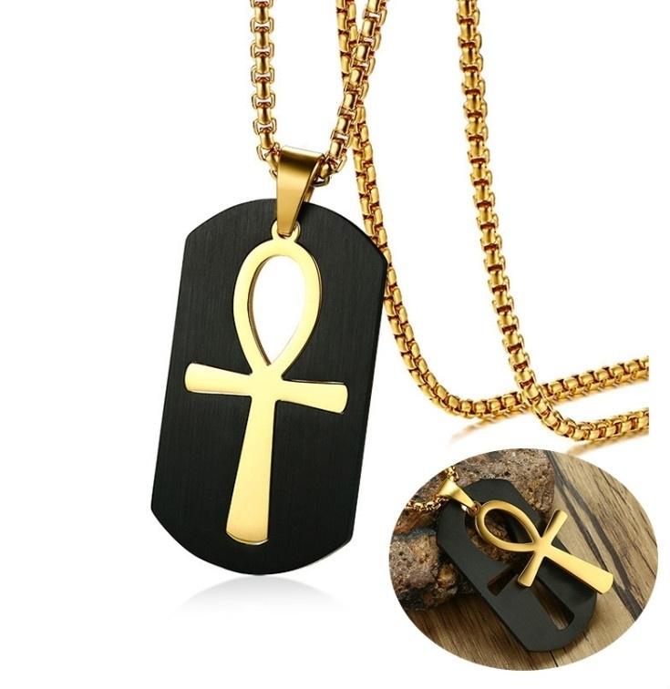 Unique Cut Out Ankh Egyptian Cross Necklace