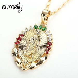 Virgin Mary Necklace Women Religious Prayer Necklace