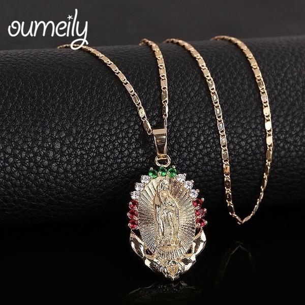 Virgin Mary Necklace Women Religious Prayer Necklace