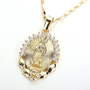 Oval Religion Prayer Necklace Party Jewelry Gift