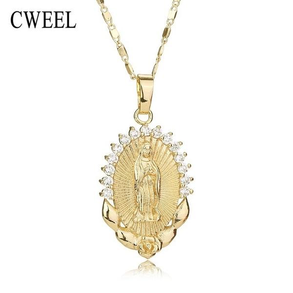 Oval Religion Prayer Necklace Party Jewelry Gift