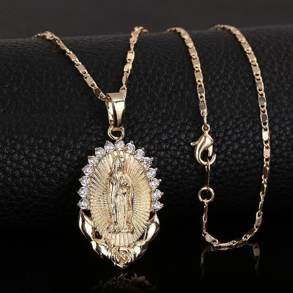 Oval Religion Prayer Necklace Party Jewelry Gift