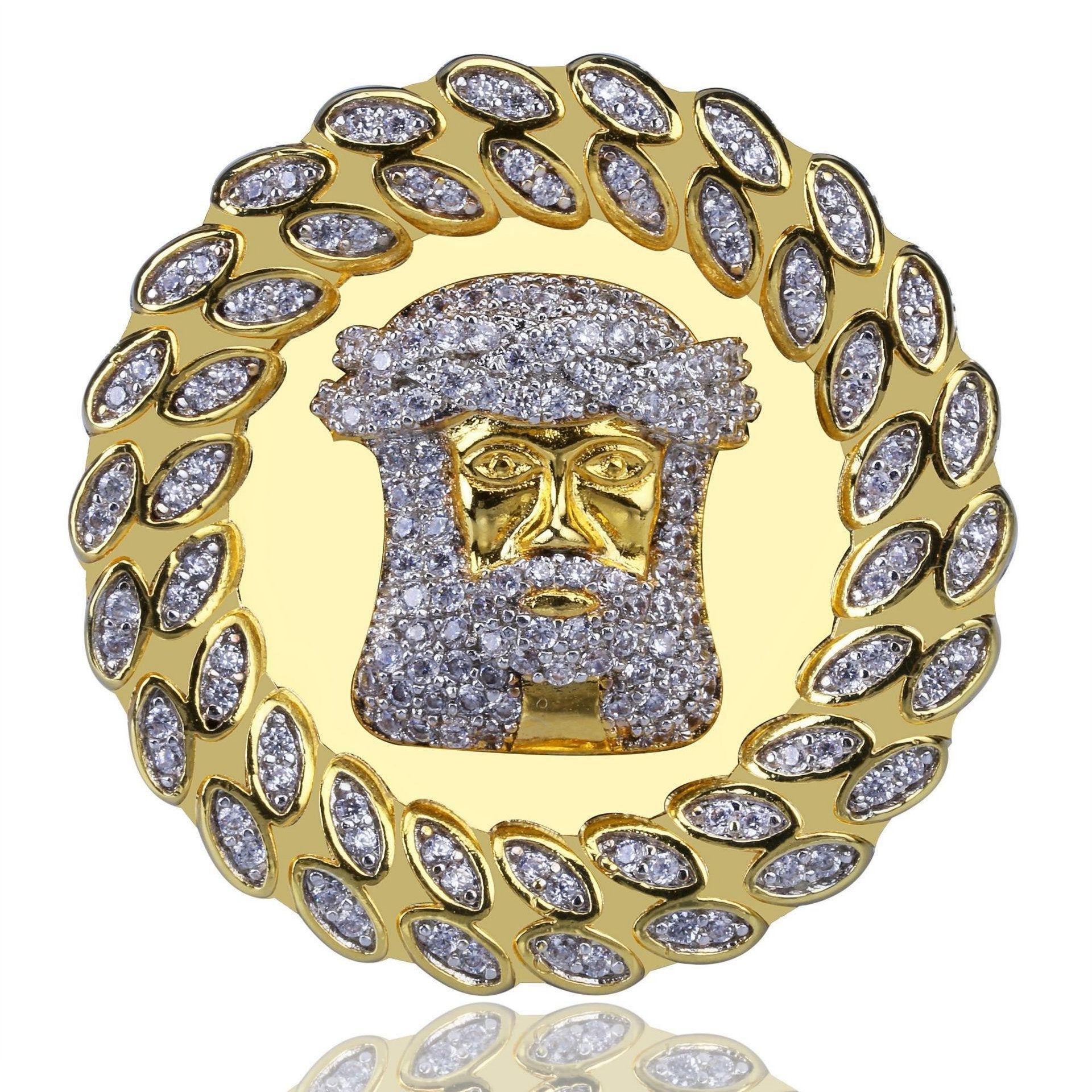 Gold Plated Micro Paved Aaa Cz Stone Round   Passiongive0006